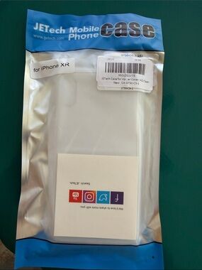JETech Clear Protective Case for iPhone XR - White/Clear